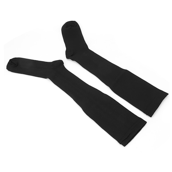 Elastiske kompressionsstrømper til løb, bløde og åndbare, sorte, S/M, unisex