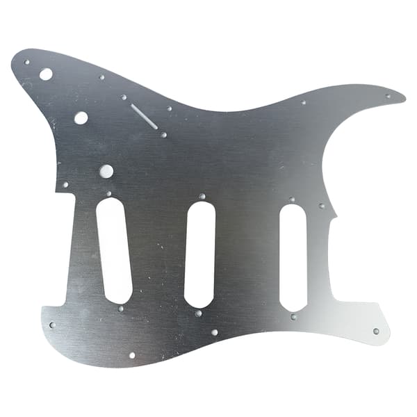 Elektrisk gitarr plektrumskydd aluminiumlegering skydd repskydd frontplatta panel skydd instrumenttillbehör silver