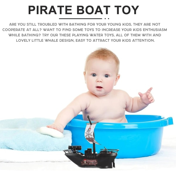 IC 1. Barn Piratskib Pool Badelegetøj Elektrisk Piratskib Model Pirat Sjove Pædagogiske Badekar Legetøj til Børn Toddler Pirat Party Favors