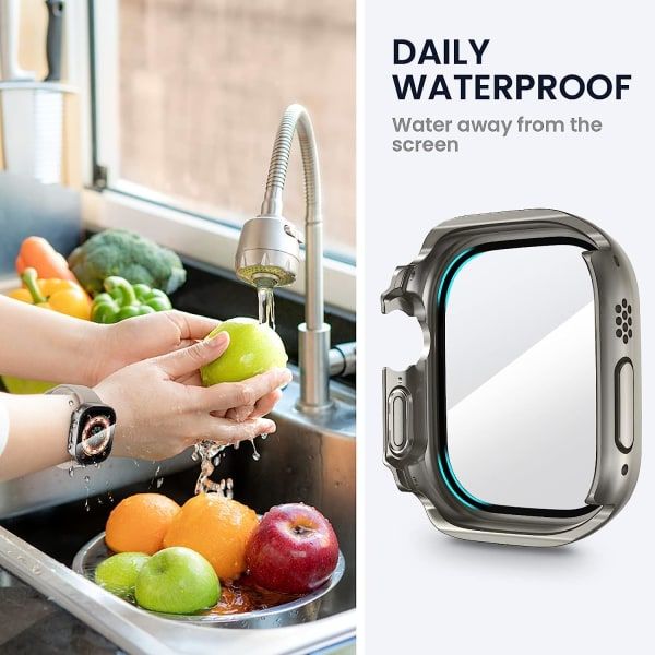 Vattentätt skärmskydd i titan för Apple Watch Ultra, endast för 49 mm