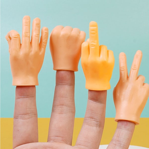 2st Tiny Hand Finger Puppet för Doll Fidget Toy Squeeze Mini Puppet för Dagis Toddler Familj Interaktivt Spel Pr null - B