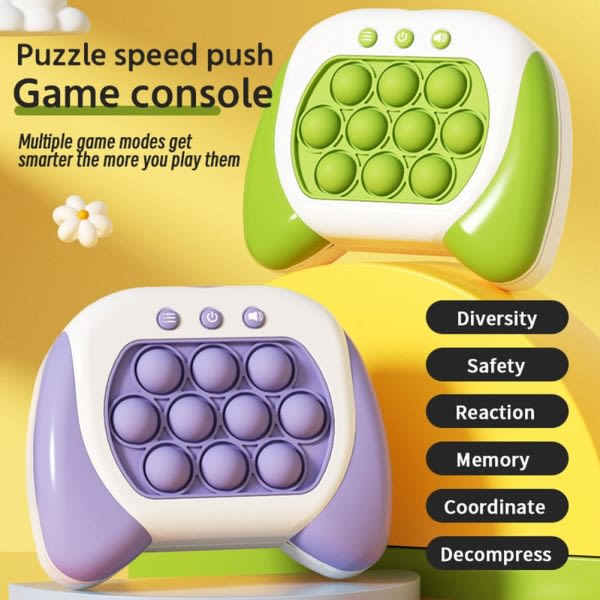 Quick Push Spillmaskin Avspennings Trykknapp Musikk Musdreper P Hvit Grønn Onesize