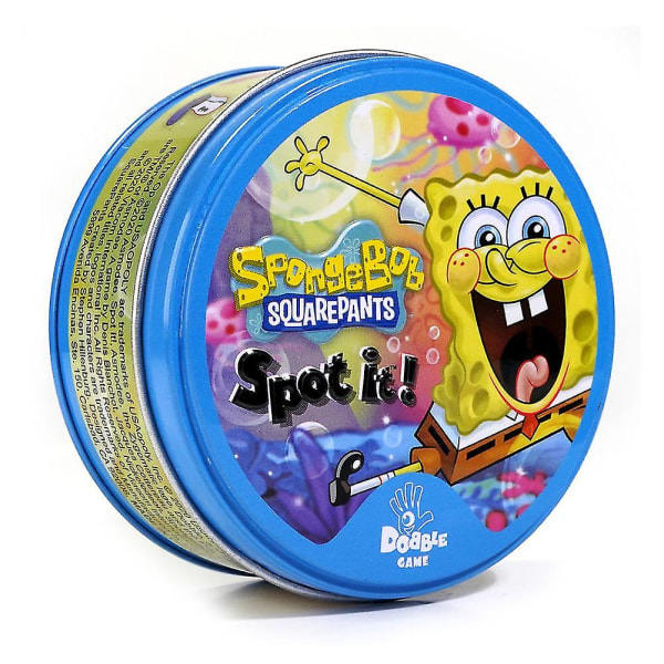 Tegnet Spot It Matchende kortspil Logisk ræsonnement Øvelse Brætspil Gave til børnenes dag spongebob spongebob