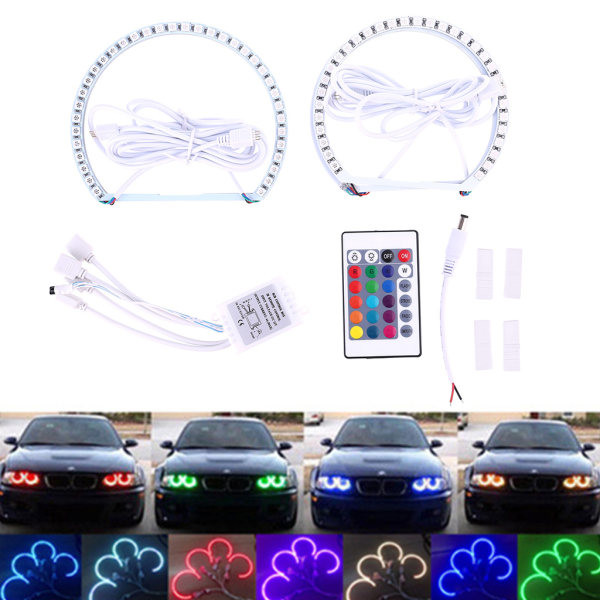 Auton LED-valokeila E46:lle 5050 Angel Eyes -renkaat Valo Korostus 2 kpl