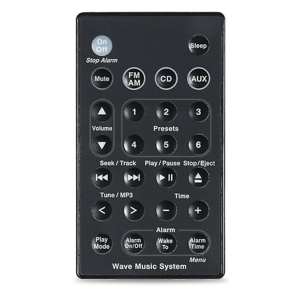Fjernbetjening til Bose Wave Music System - erstatning for AWR1B1 AWR1B2 AWRCC1 AWRCC2 AWRCC3 AWRCC4 AWRCC5 AWRCC6 AWRCC7 AWRCC8 - - Ssxjv