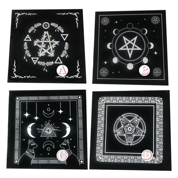 Tarotkort Bordsdug Flanell Spådomsaltare Schackspel Fortu C one size C one size