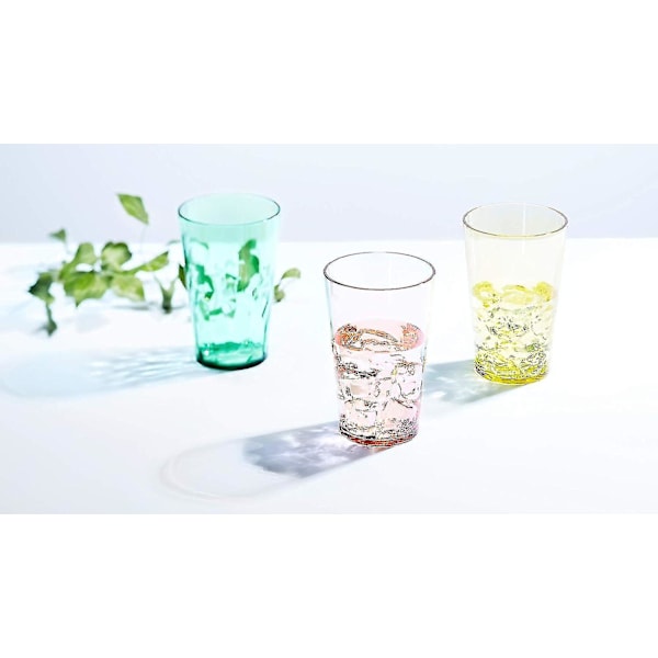 19 Halkfria Premium Dricksglas - Set om 6 - Plastglas - Perfekt Gåva - BPA-fria - Tål Diskmaskin