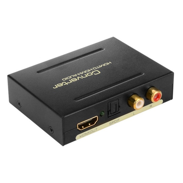 2.0/5.1ch HDMI-kompatibel ljuddelare Adapter SPDIF + L/R Video Switcher Box