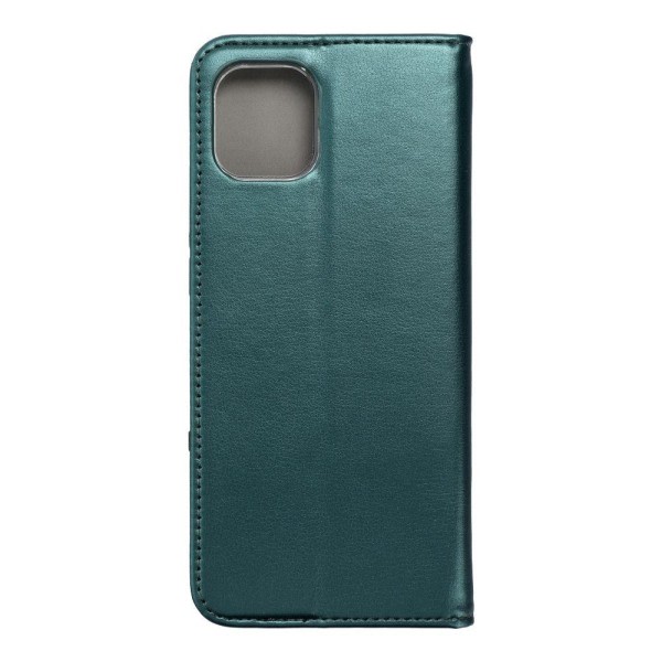 Galaxy A03 Wallet Case Smart Magneto - tummanvihreä