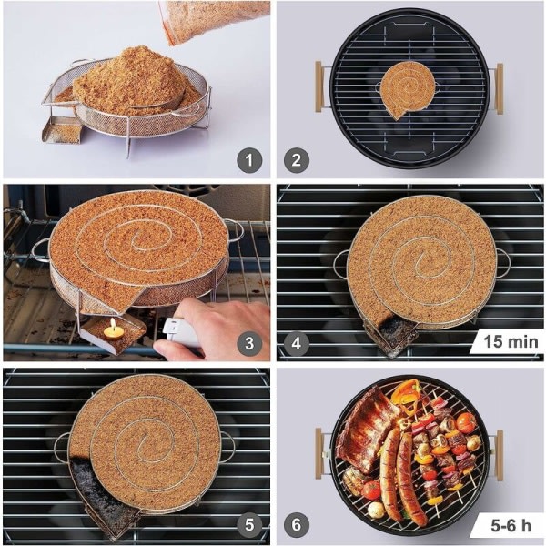 Mesh til røget kød Rund mesh i rustfrit stål til bacon