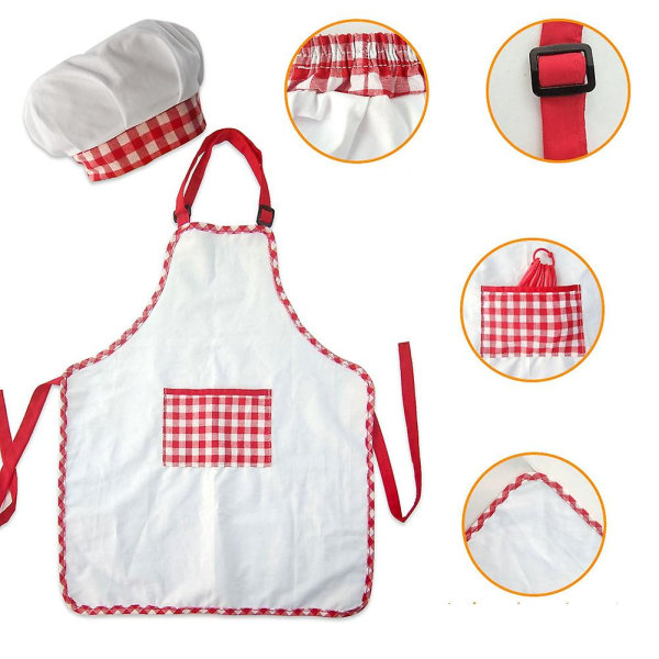 Barn Bakning Kit Chef Dress Up Kök Rollspel Förkläde Barn Cooking Kit