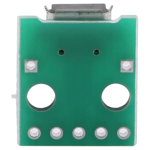 SHINING HOUSE 10 stk. Micro USB til DIP-adapter Hunn 5 Pitch 2,54 mm - Micro USB Lodding (Grønn)