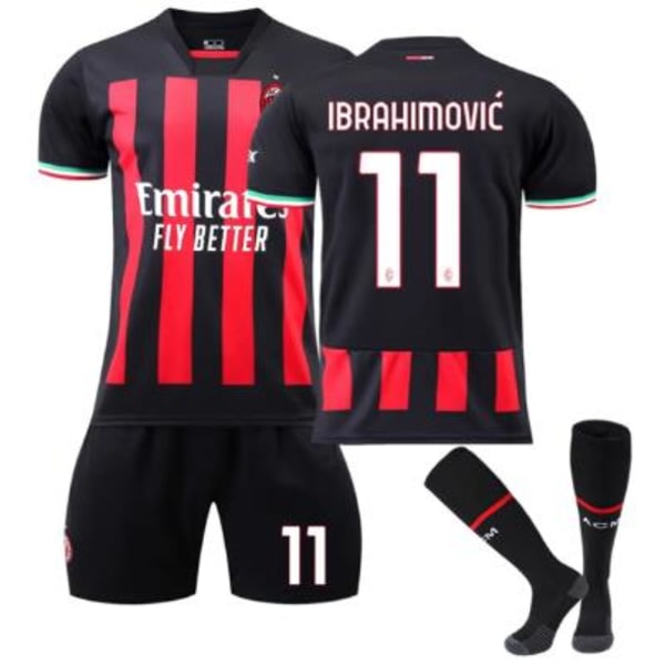 AC Milan hemmafotbollströja treningsoverall 22/23- 11-Ibrahimovic 6-7år