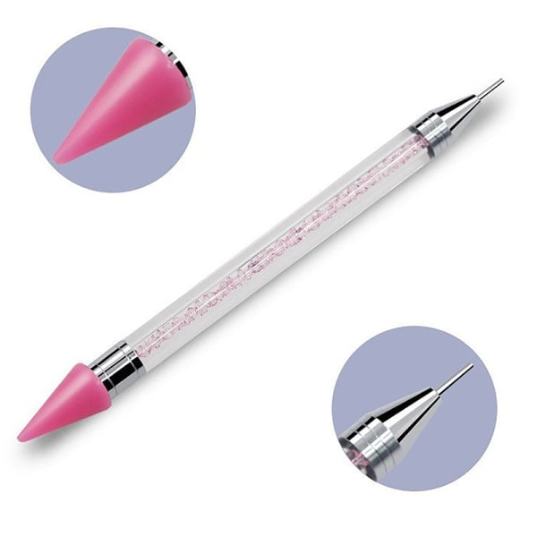5 st utbytbara nagelprickande vax Pennhuvud Pärlor Strass Rosa onesize Pink onesize