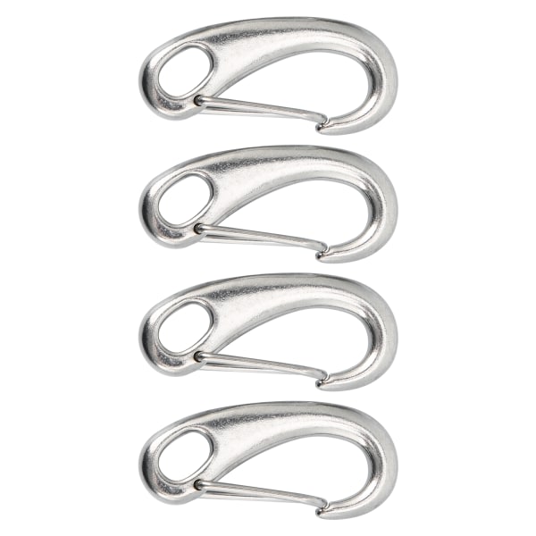 4:a 70 mm Heavy Duty Snap Rope Krok Rostfritt stål fjäder Snap Hook Clip Marin Grade Carabiner