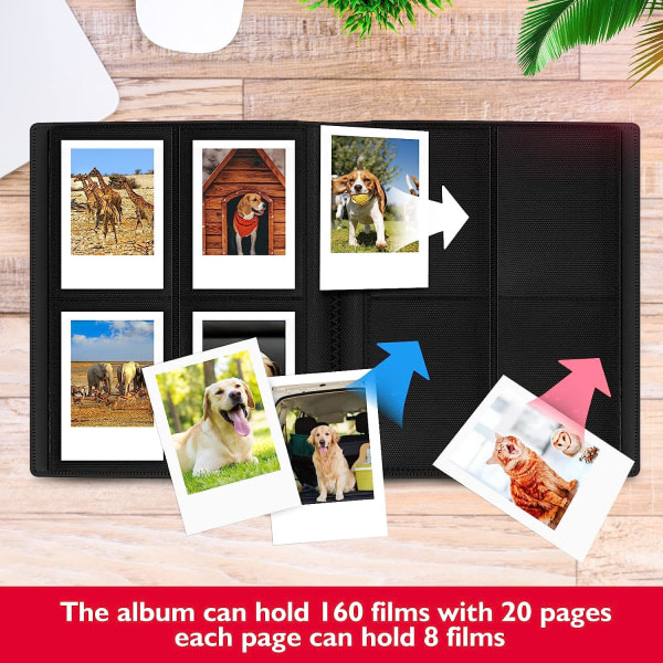 160 ark lommealbum for Fujifilm Instax Mini 70 7s 8 8+ 9 11