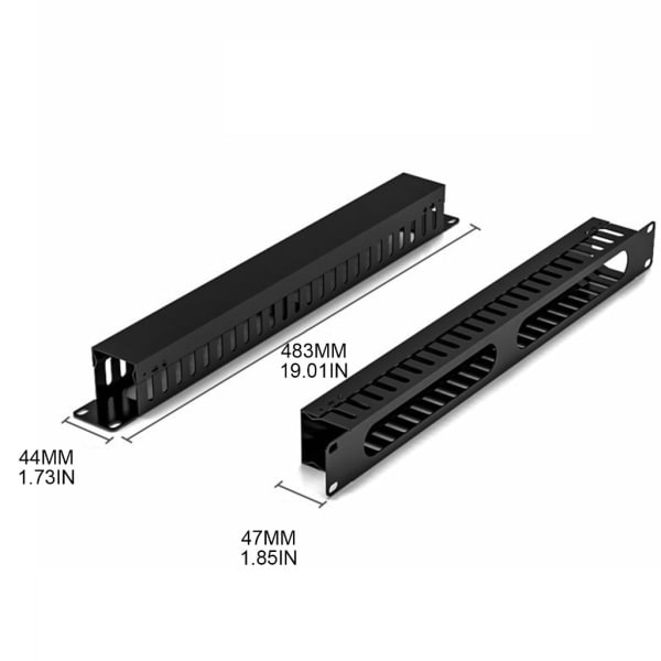 19-tommer 1U-skabsstativ gennemgående 24-ports CAT6-patchpanel RJ45 netværkskabeladapter Keystone Jack Modulær distribution