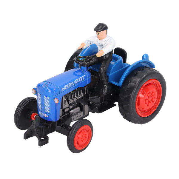 Simulering Traktor Køretøjsmodel Robust legering Engineering Farmer Car Legetøj til børn Blå