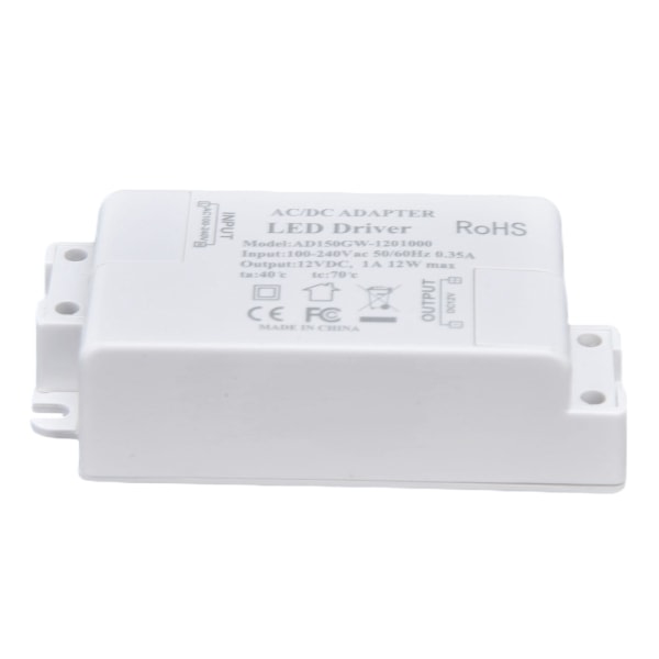 LED-drivertransformator LED-drivertransformator AC100-240V/0,35A DC12V/1A 12W for G4 MR11 MR16