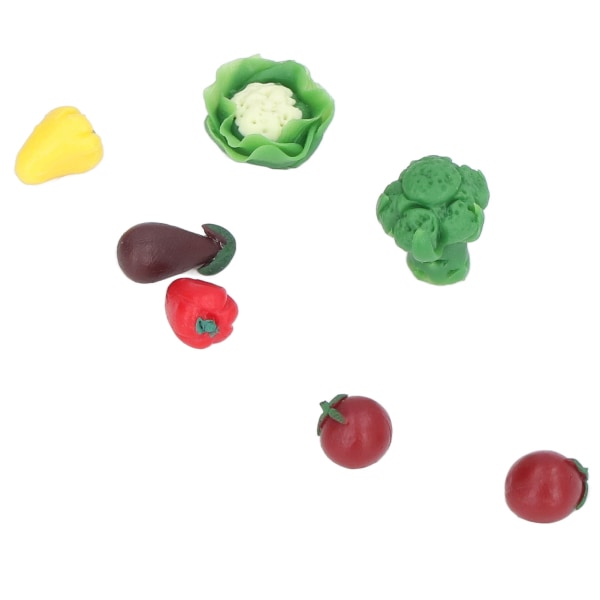 Dukkehus Miniatyrer Matvarer Grønnsaker Realistisk Kjøkken Lekesett Late Som Leketøy for Barn