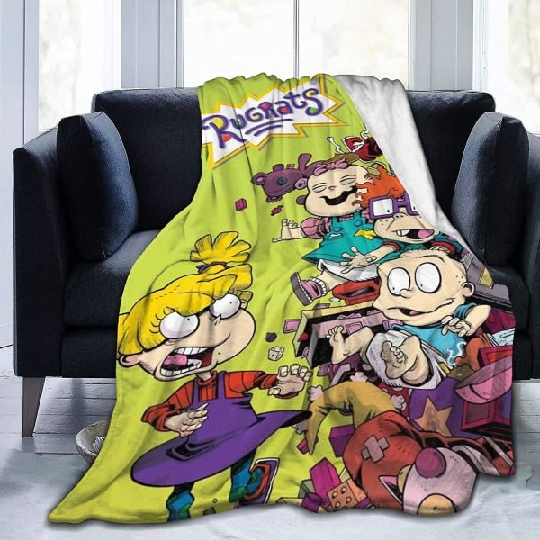 Rugrats Vendelig Myk Kast Fylt Ultra Myk Flanell Fleece Varm Barn Voksen Fuzzy Lett Teppe For Sofa Stue Soverom Varm Teppe,- 50x40in 125x100cm