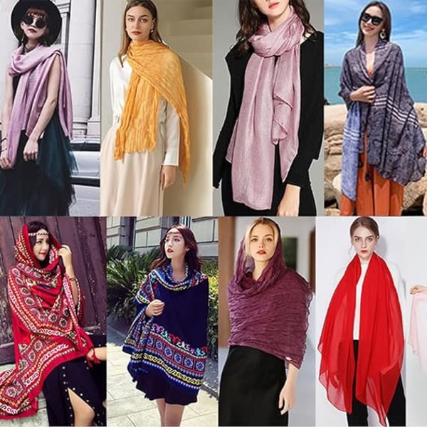 Halsdukar för kvinnor Mode Spets Triangel Scarf Skir Hollow Out Blommig Tofs Scarf Färg Triangel Scarf Sjal för kvinnor, Rose Red