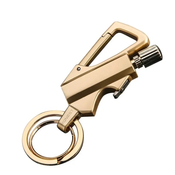 Bilnøglering Metal Fire Bjergbestigning Spænde Mini Lommelygte Fotogen Påfyldbar Lighter