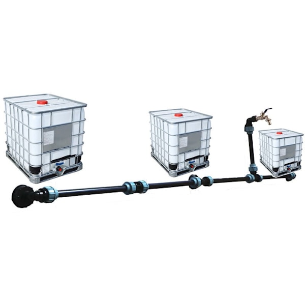 IBC S60 x 6 Tilslutningssæt til 3 Side-om-Side Tanke med 3/4 \"