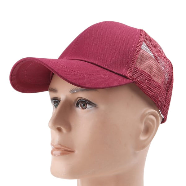 Hestehale-caps for kvinner Kvinner Snapback Sommer Mesh-hatt Kvinnelig mote Hip Hop-hatter Casual Justerbar utendørs svart