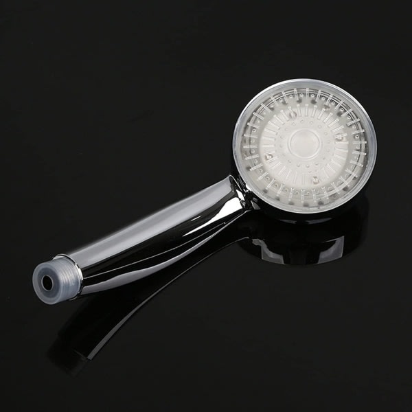 CQBB LED Dusjhode Lys Dusjhode Farge Dusjhode LED Hånddusj 7 Farger Automatisk Skifte Universal Krom