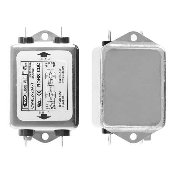 Strøms EMI-filter CW4L2-20A-T Enfas Forbedret AC 220V 50/60 HZ