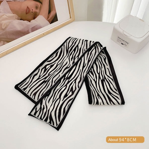Ny mode silke tørklæde hårbånd Langt bånd bue n print Hai A8 one size A8 one size