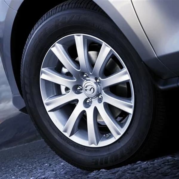 4-pakning - Mazda Senterkopper / Hjulkapsler Emblem - Bil 55 mm - Sølv 55 mm - Silver