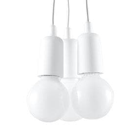 Hengende lampe Diego 3 hvit