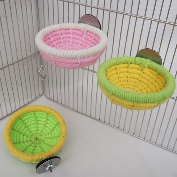 Bird nest for cage cotton rope Warm hatching house for budgies parakeets Green