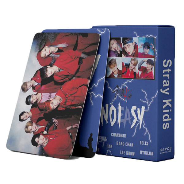 54st/ set Kpop Stray Kids Lomo-kortit Uusi albumi Poikien valokuvat