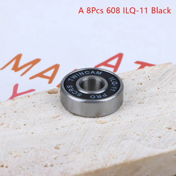 8 stk. 608 lager ILQ-11 Longboard Speed Inline Skate Wheel Bear A