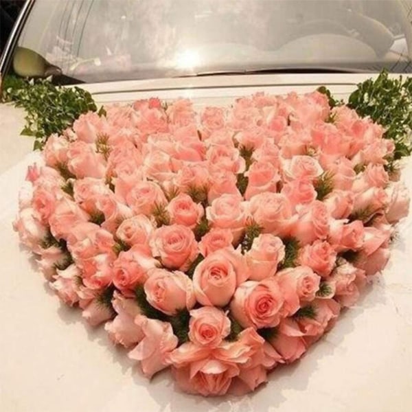 Bryllupsbil Hjerteformet Blomsterskum med Sugkopp Styrofoam Block Mud S