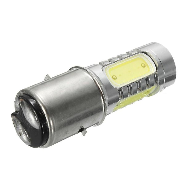 12v Ba20d H6 4 Cob Led Vit Glödlampa För Motorcykel Cykel Moped Atv Strålkastare