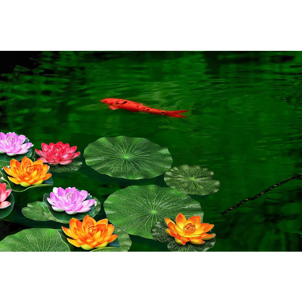 NAVAdeal 4 stk. 7 tommer kunstige flydende skum lotusblomster til