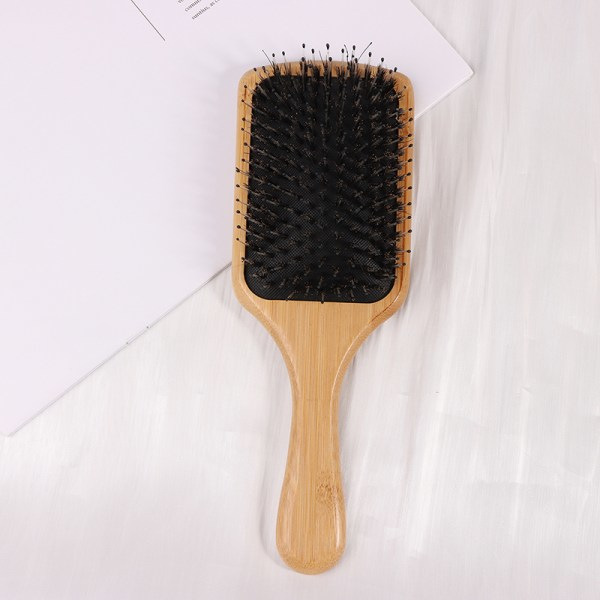 Herr Boar Borst Hårborste Curly Wave Brush Styling Skägg Hai