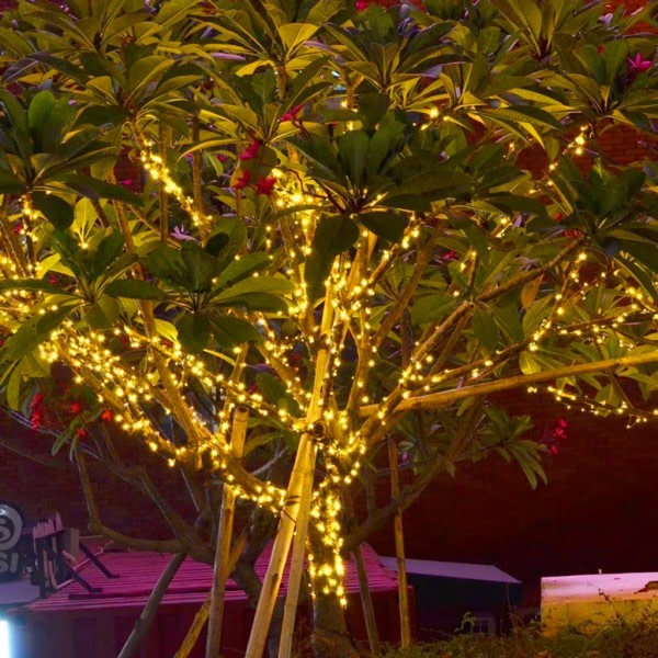 30M 300 LED Fe-lys Gul 8 lystilstande Fest Have Indendørs