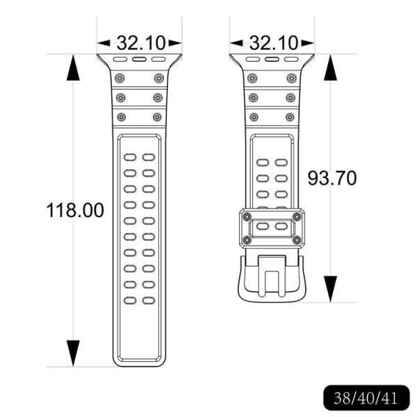 Apple Watch Ultra/SE/8/7/6 (49/45/44/42 mm) Armband - Vit