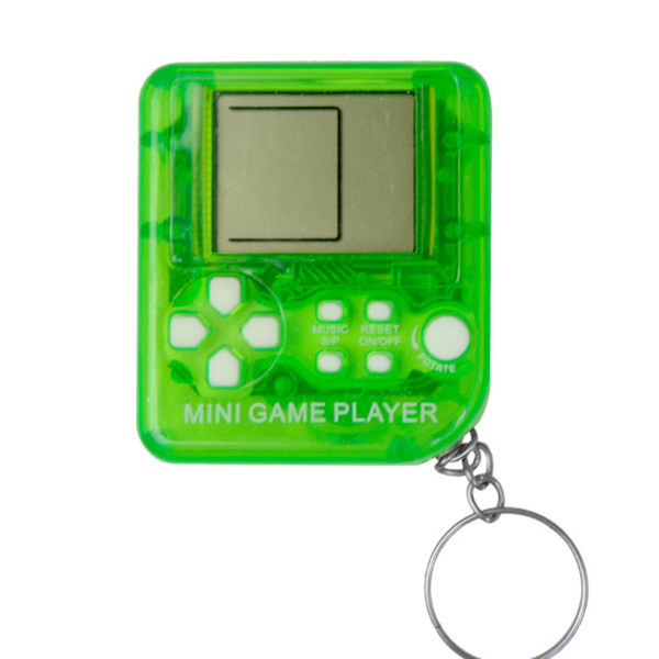Bärbar Mini Retro Klassisk Spelkonsol Nyckelring LCD Handhållna Spelspelare Anti Stress Elektroniska Leksaker Nyckelring