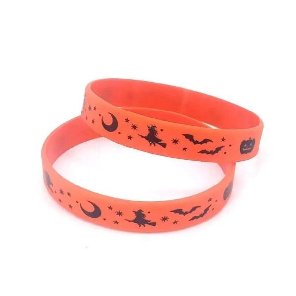 12 stk Halloween silikonarmbånd Barn gaver Godtefest Karneval Spøkelsesfest Favor Giveaways Gresskar Halloween Fest Eventleker