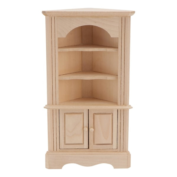 1. Minihus Møbelmodell Skap Minihus Triangulært Skap ModellWOOD Farge 16,2x9,2cm