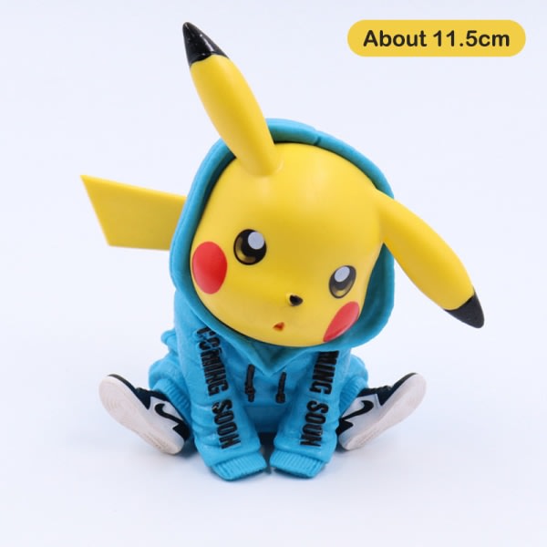 1:a Biltillbehör Auto Pikachu Bildekorationer Bilinredning Blå one size Blue one size