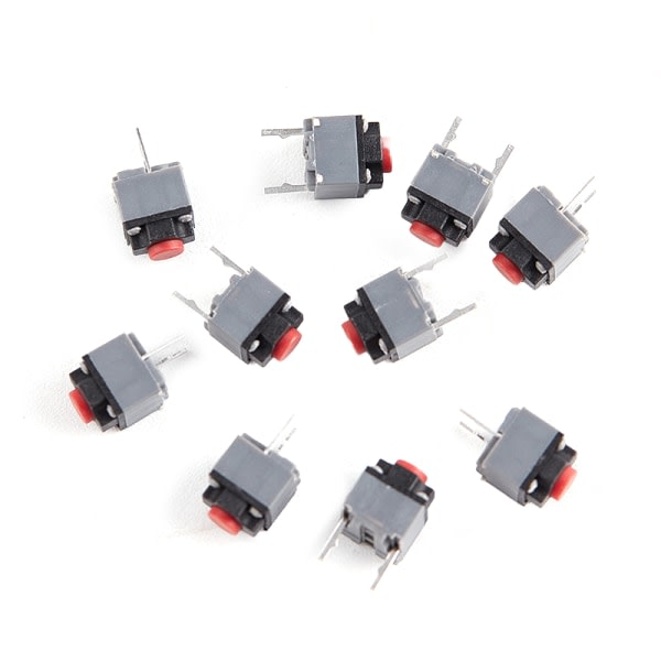 10 stk Kailh Mute-knapp 6*6*7,3 Silent Switch trådløs museknapp Bu Grå one size Gray one size