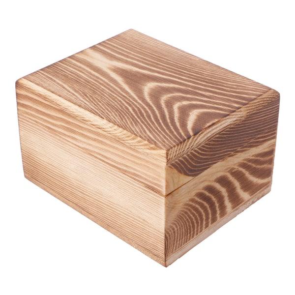 Handgjord träbox med lock Förvaring för etui Diverse arrangör 2 storlekar 2