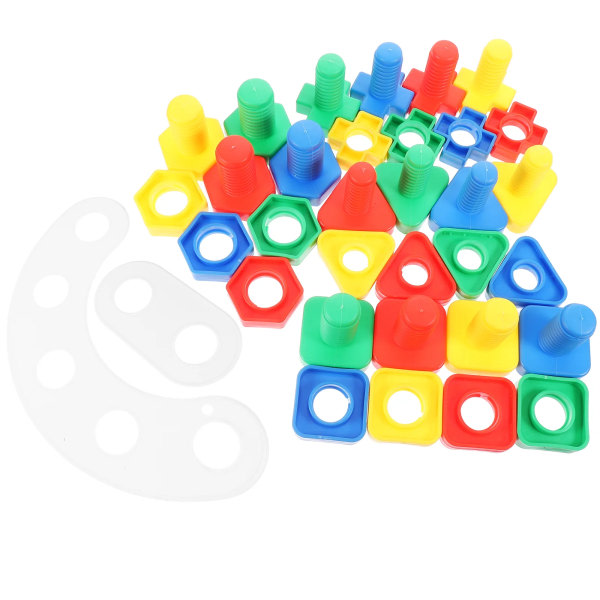 Skruvleksak Färgmatchning Intelligens Spänning Leksaker Leksaker Leksaker Färgglada småbarn Assorted Color